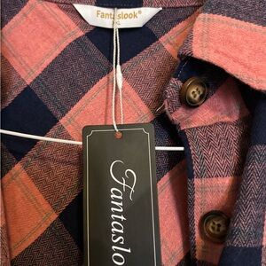 Fantastlook Pink and Blue Plaid Shirt